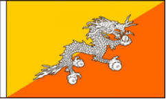 Bhutan Hand Waving Flags